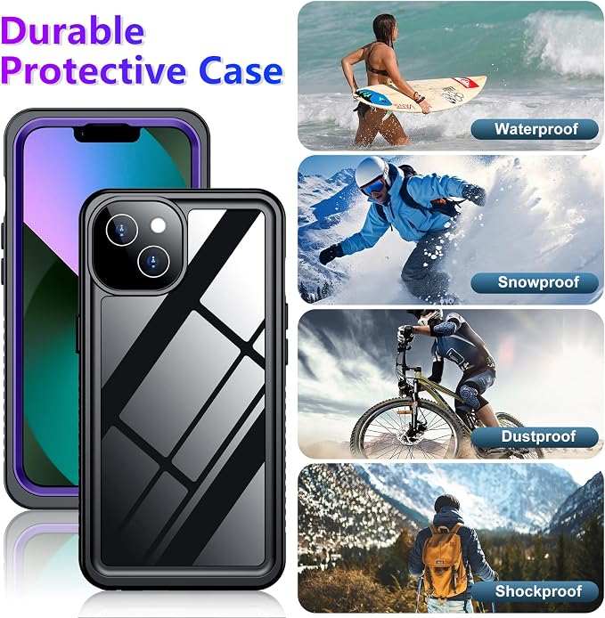 Temdan Compatible with iPhone 13 Case Waterproof, Built-in Screen & Camera - Image 5