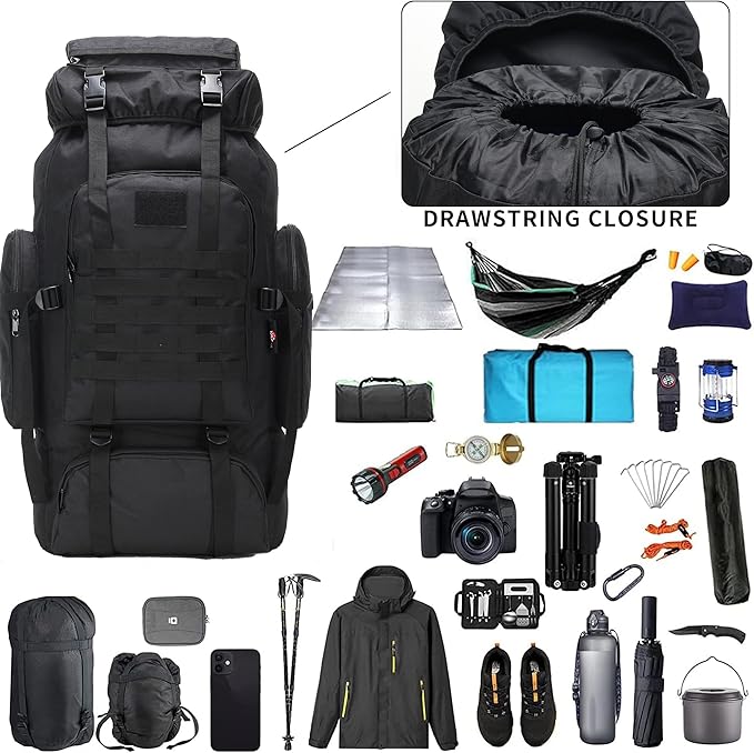 Hiking Backpack for Men 70L/100L Camping Backpack Military Rucksack Molle 3 - Image 4