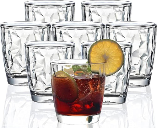 10 Oz Unbreakable Tritan Drinking Glasses Shatterproof Acrylic Glasses by VEILEDGEM