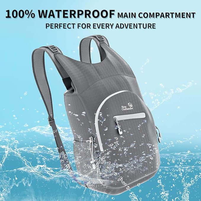 Outlander 100% Waterproof Hiking Backpack Lightweight Packable Travel Daypack - Image 2