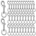 36 Pcs Swivel Snap Hooks, 2.76 Inch Heavy Duty Flag Clasp Single Ended Clip by MAQUITA