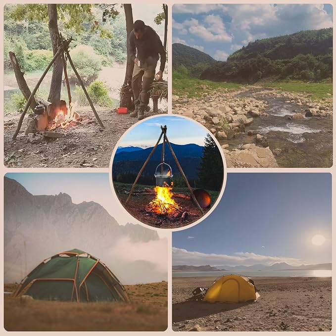 Adjustable Camping Tripod for Cooking - Image 5