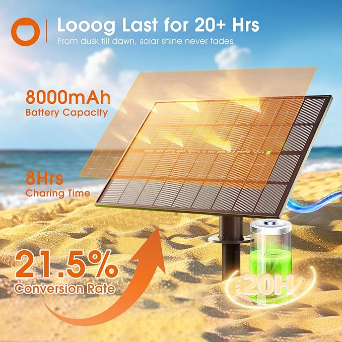 addlon 200FT Solar String Lights Outdoor Waterproof - Image 2