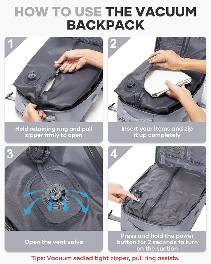 coofay Vacuum Backpack Travel - Image 3