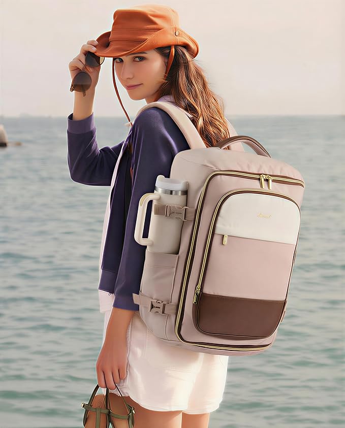 LOVEVOOK 40L Travel Backpack Carry on Flight Approved, Personal Item Bag - Image 3