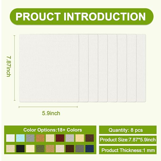 Besezx Canvas Repair Patch, Outdoor Gear Patch, 7.87x5.9 Inches 8PCS, - Image 2