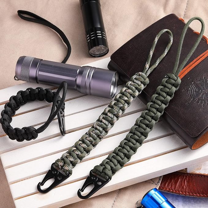Shappy 3 Pcs Paracord Keychain Weave 550 Paracord 9 Inch Tactical Lanyard - Image 6