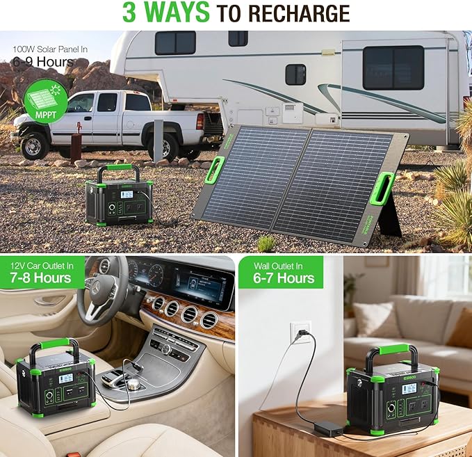 Portable Power Station 500W, 519Wh Solar Generator - Image 6