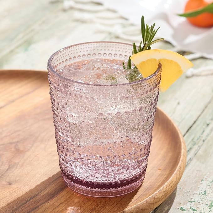 Santa Fe Plum Set of 6 Premium Acrylic DOF Glasses 16 oz – Unbreakable Drinkware - Image 5