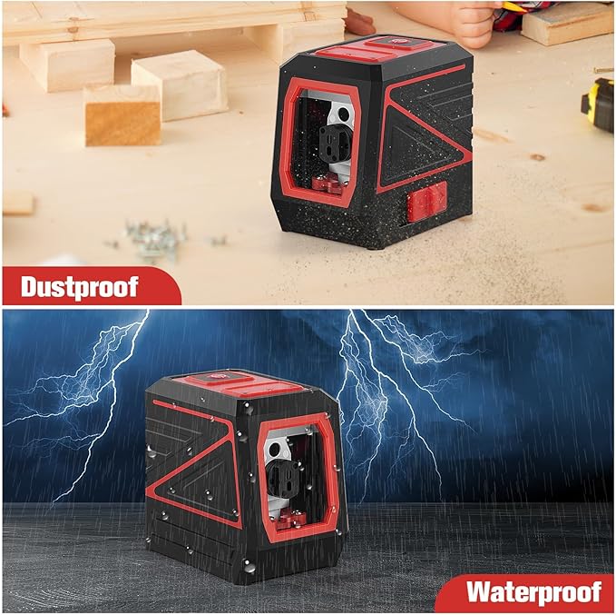 Laser Level with Tripod, 100 feet Green Cross Line Self Rotary Leveling Laser - Image 3