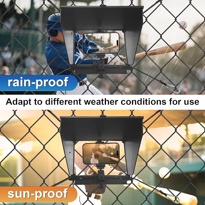 Cell Phone Fence Mount with Shade Game Recording Mounting Kit Compatible with - Image 2