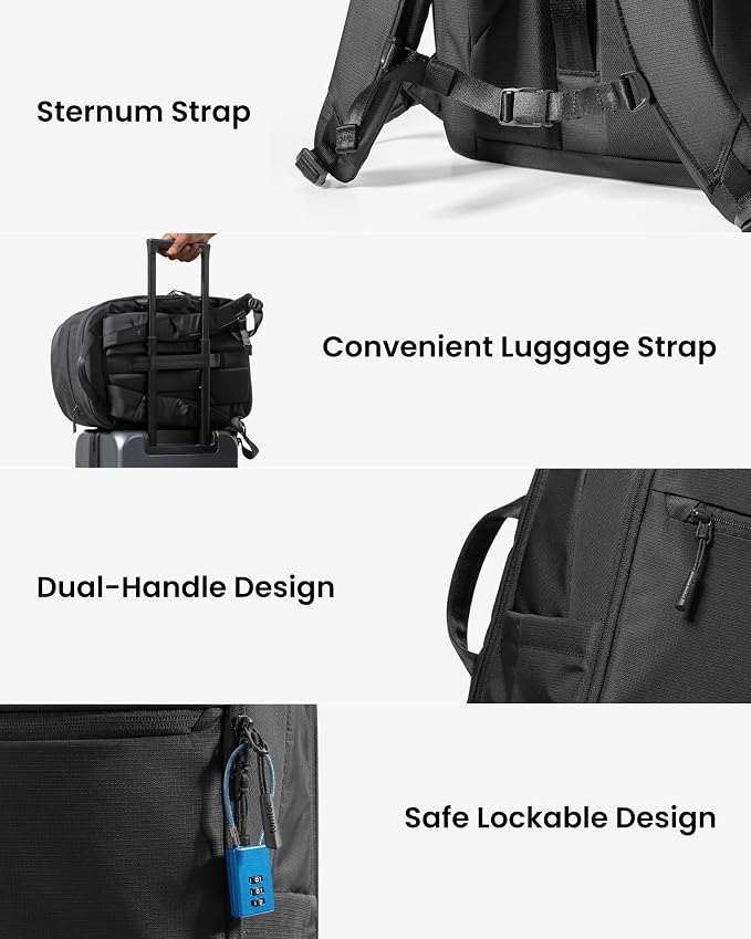 tomtoc Laptop Backpack 26L, Large Business Work Bag Fits 15.6-16 Inch Laptop - Image 10