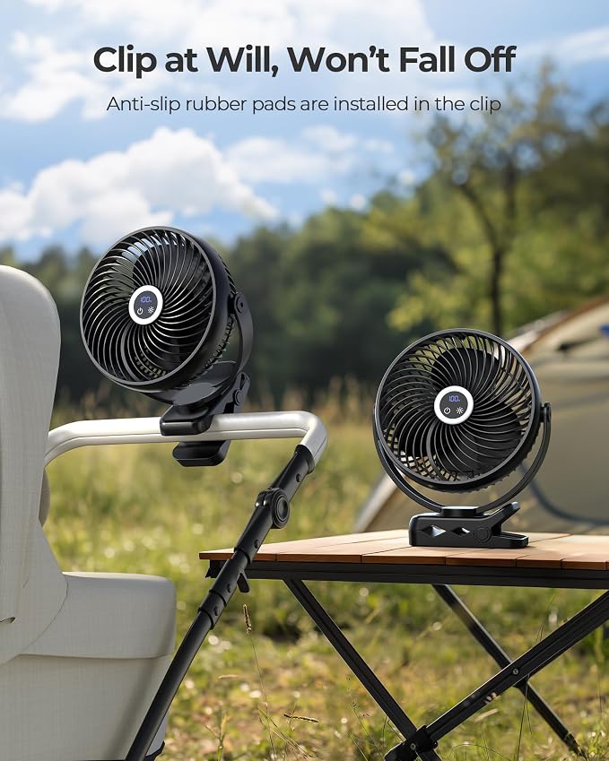 xasla 10000mAh Portable Clip On Fan - Image 5
