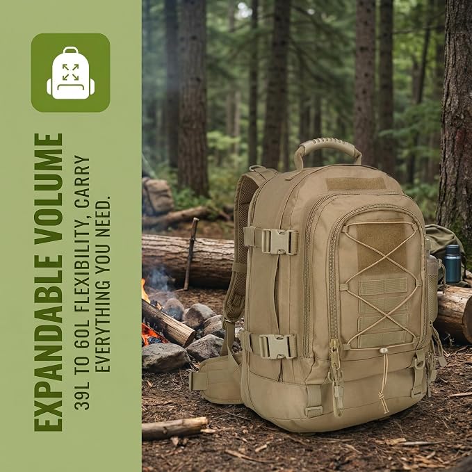 Large Military Bug Out Bag 3 Day Pack Expandable Backpack Army Daypack - Image 7