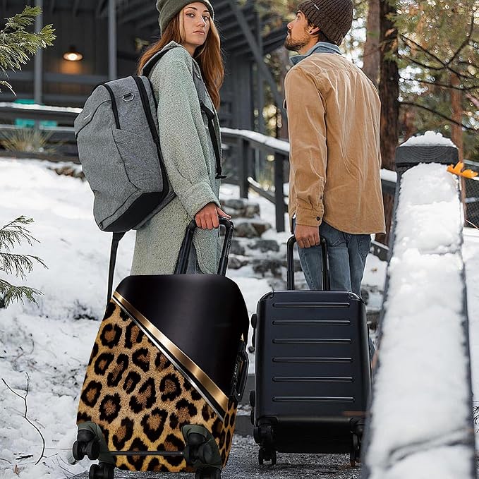 ANNA QUEEN Leopard Print Luggage Cover, Luxury Animal Pattern Suitcase Protector - Image 7