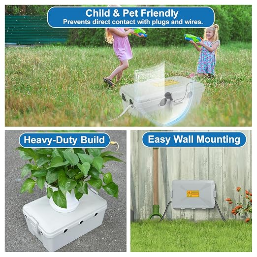 NineLeaf Large Outdoor Electrical Box Waterproof, IP54 Weatherproof Extension - Image 2