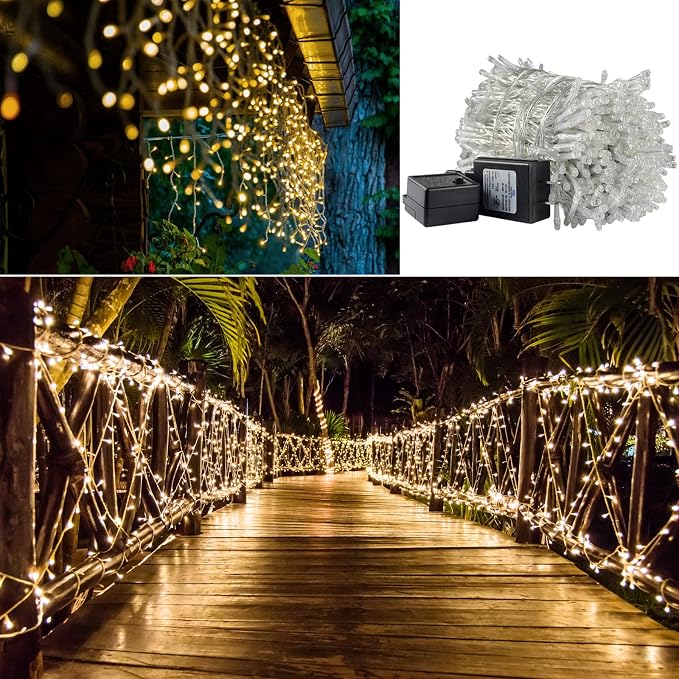 Solhice LED Curtain Lights Outside 40ft x 3ft - Image 7