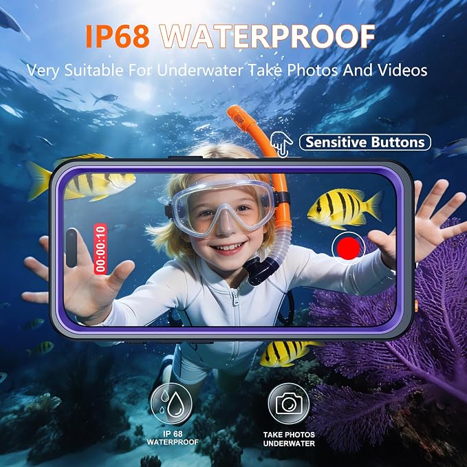 SPIDERCASE for iPhone 17 Case Waterproof, Built-in Lens & Screen Protector - Image 3