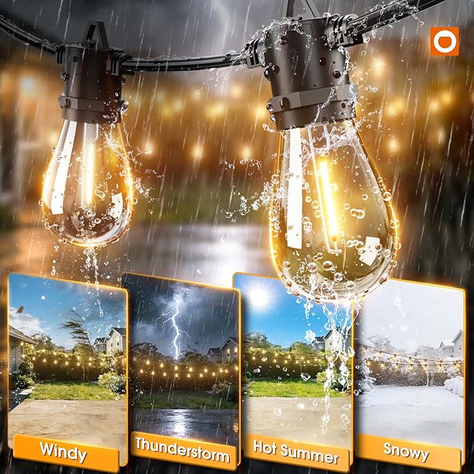 addlon 54FT Solar String Lights Outdoor Waterproof - Image 4