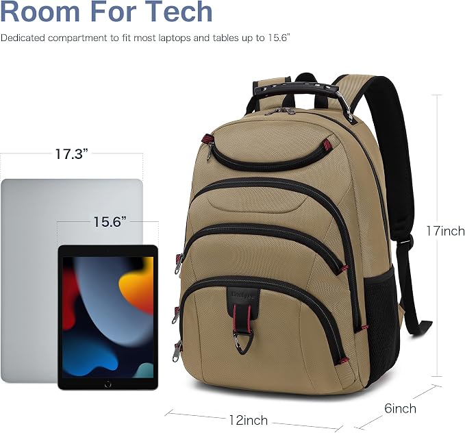 Boavan Laptop Backpack for men, 15.6 inch Laptop Bag - Image 5