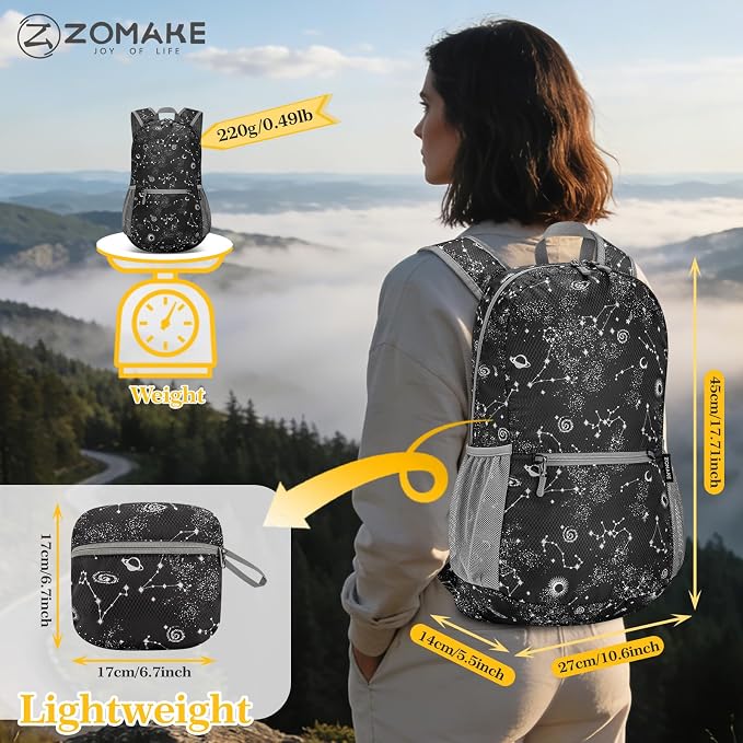 ZOMAKE Ultra Lightweight Hiking Backpack 20L, Packable Small Backpacks Water - Image 2