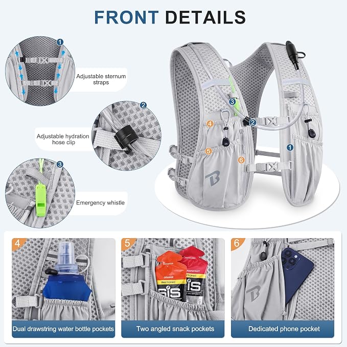 BECOJADDE Running Vest Hydration Backpack - Image 2