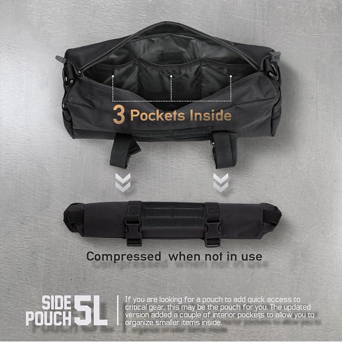 WYNEX Large Molle Pouch, Tactical Molle Bag Vertical Admin Pouch, Modular - Image 6