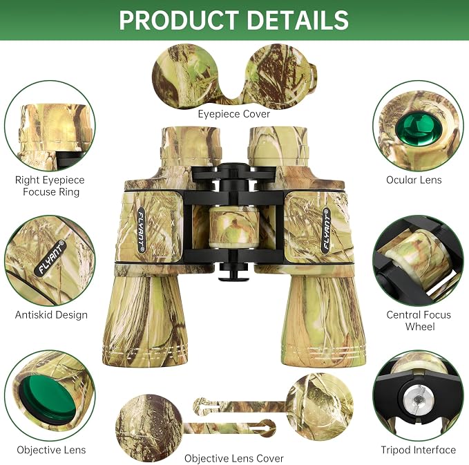 20x50 High Powered Binoculars for Adults, Waterproof Binoculars - Image 2