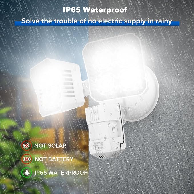 SANSI 36W 3600LM Motion Sensor Outdoor Lights, 000 Hrs Lifespan LED Flood Light - Image 3