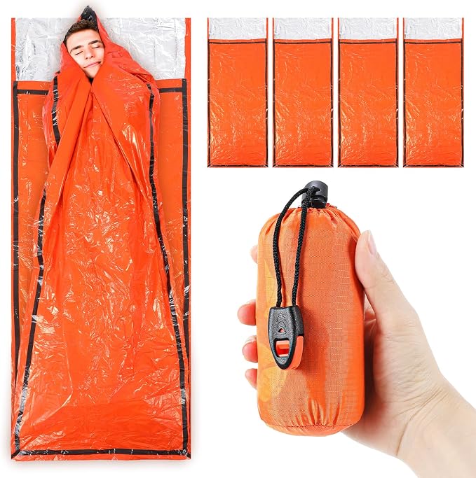 4 Pack Emergency Bivy Sack Bivy Bag by Unknown
