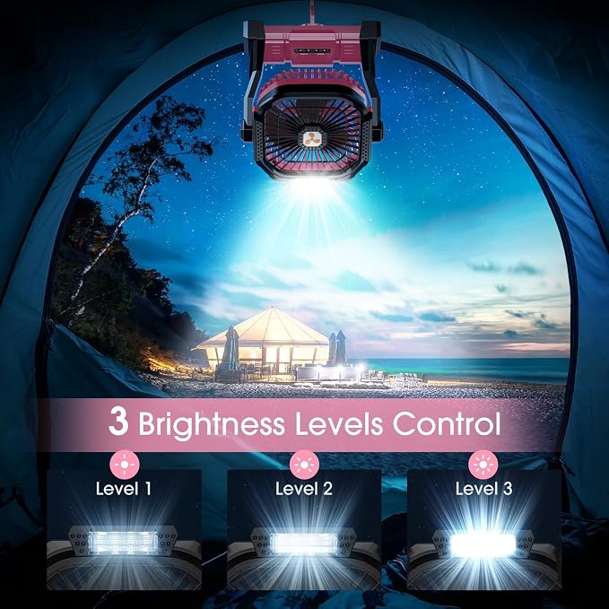 ONLYNEW Portable Fan Rechargeable, 20000mAh Cordless Battery Powered Table Fan - Image 5