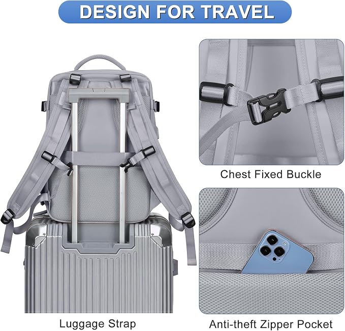 Large Personal Item Travel Backpack - Image 7