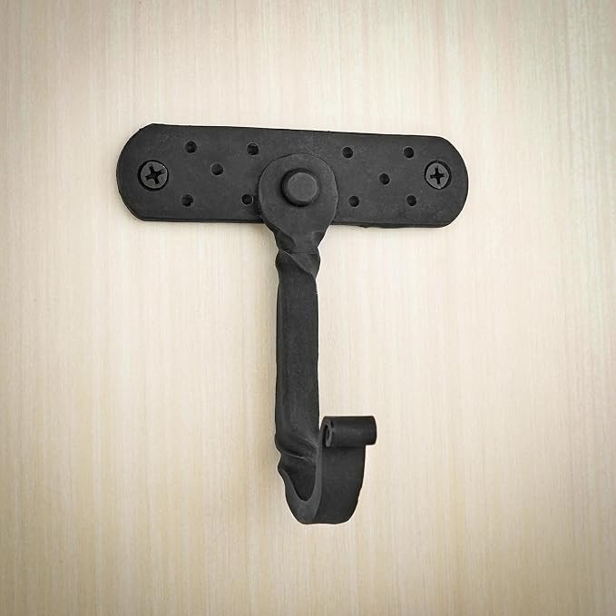 Rustic Cast Iron Wall Hooks, Heavy Duty Retro Utility Hooks - Image 5