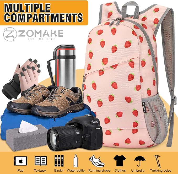 ZOMAKE Lightweight Packable Backpack, Foldable Backpacks Small Daypack - Image 4