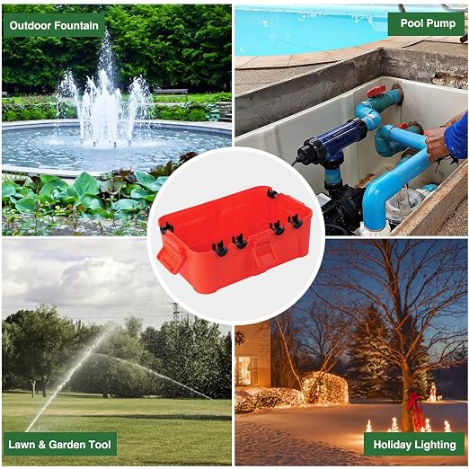 Flemoon Large Outdoor Electrical Box, IP54 Waterproof Outdoor Extension Cord - Image 8