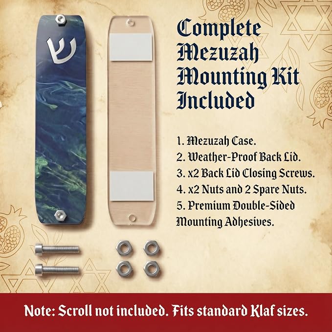 Genesis Mezuzah for Door – Modern Acrylic Mezuzah Case Without Kosher Scroll – - Image 3