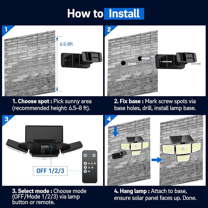 Adewalk Solar Outdoor Motion Lights - Image 7