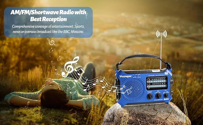 Kaito KA500BU 5-Way Powered Emergency AM/FM/SW Weather Alert Radio - Image 5