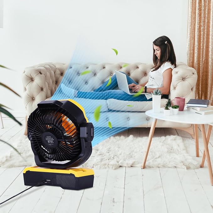WESTTREE Battery Powered Fan Powerful Airflow Battery Operated Air Circulator - Image 7