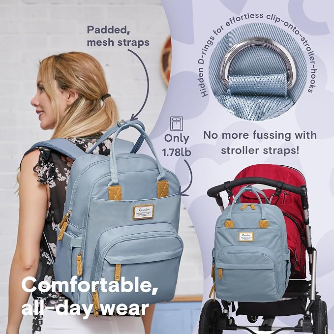 RUVALINO Diaper Bag Backpack-Multifunction Baby Travel Bag - Image 6