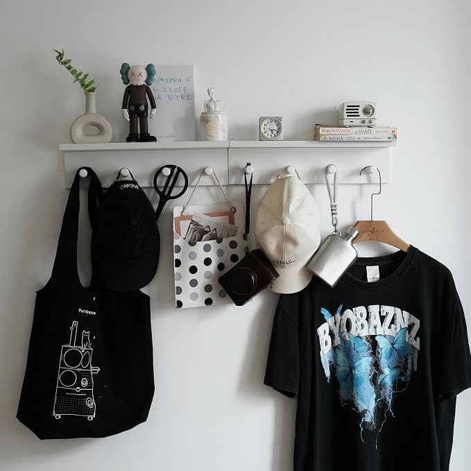 Entrance Coat Rack ，Coat Hooks, Wall-Mounted Wooden Hook Rack, Wall-Mounted - Image 7