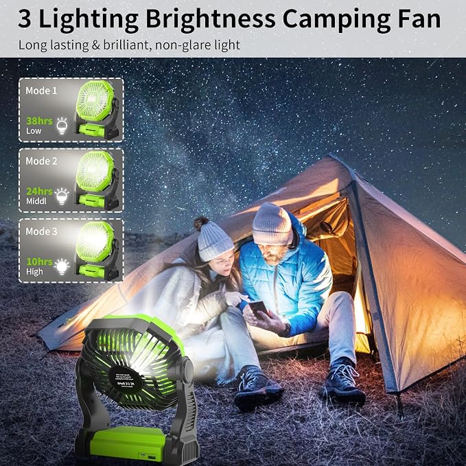 Rechargeable Portable Camping Fan - Image 6