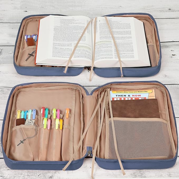 FINDCOZY Bible Cover for Women, Durable Carrying Book Case Church Bag for - Image 3
