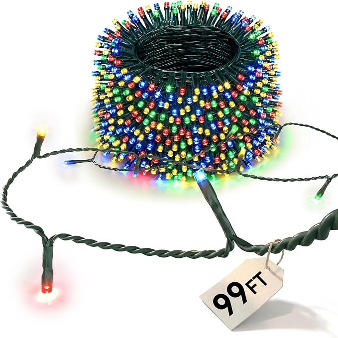 LitHome 99FT 300 LED String Lights Outdoor Indoor, 8 Modes Waterproof Christmas by LitHome
