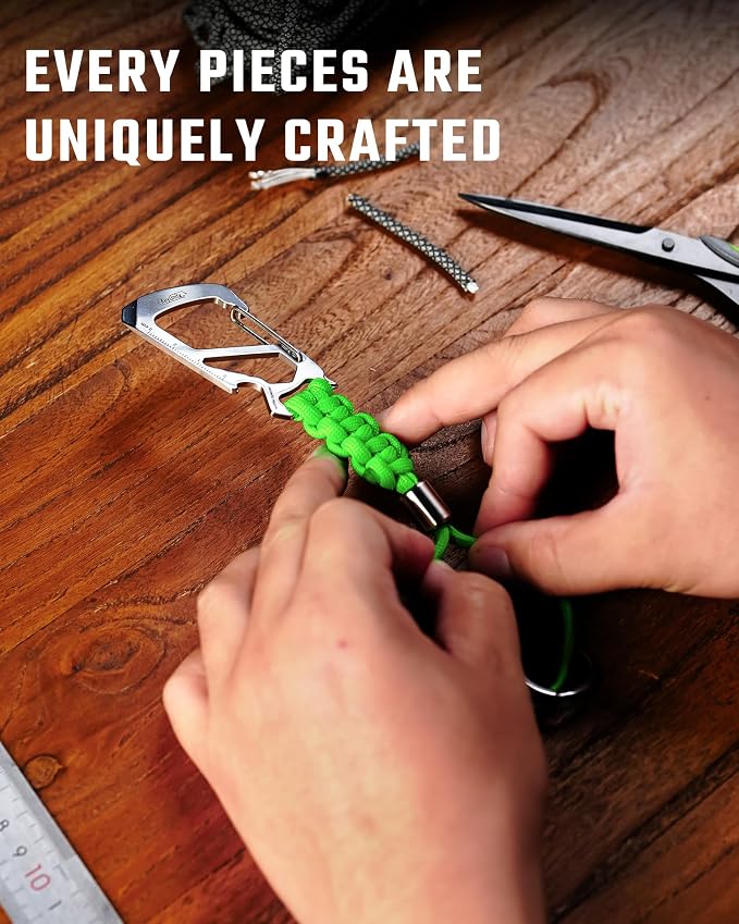 KeyUnity KC04 Paracord Keychain Carabiner Clip, Braided Lanyard - Image 7