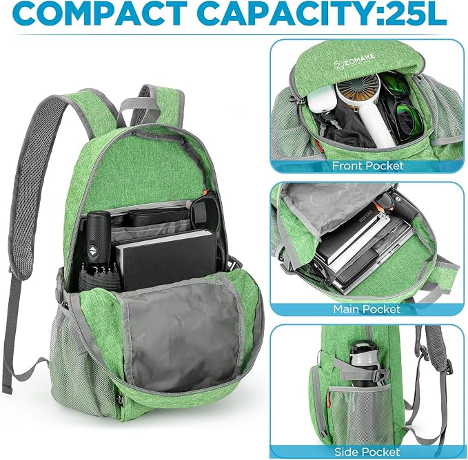 ZOMAKE Ultra Lightweight Packable Backpack 25L, Small Foldable Backpacks Hiking - Image 4