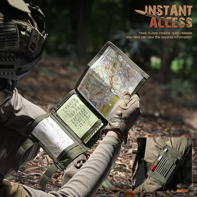 LIVANS Map Case Tactical Arm Sleeve QB Wristband Map Pouch Tactical Armband - Image 5