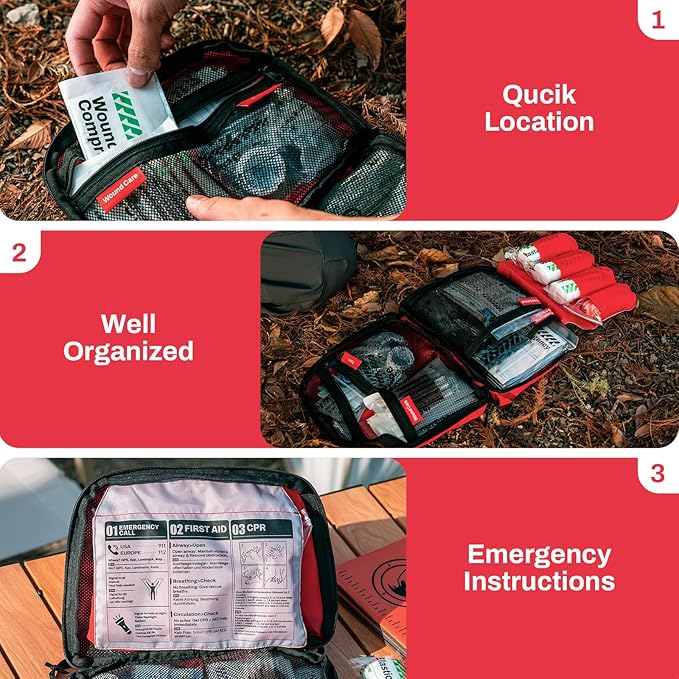 RHINO RESCUE Ultralight First Aid Kit Water-Resistent Medical Kit - Image 3