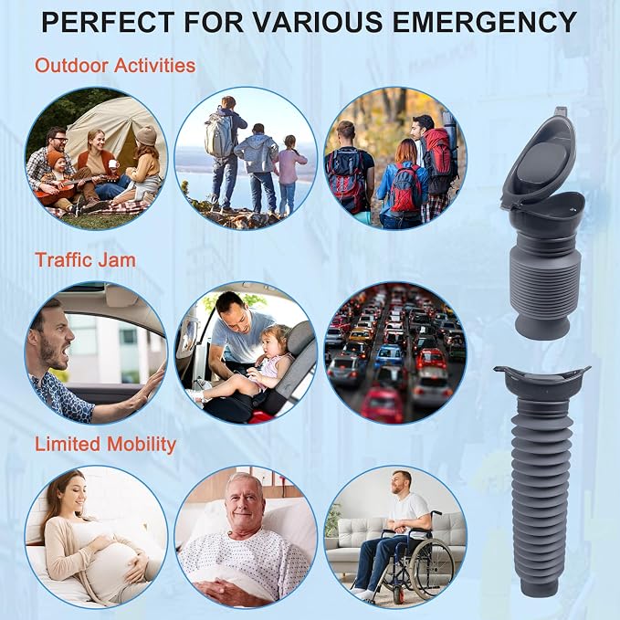 Pee Bottles for Men, Portable Urinal for Men, Collapsible Urine Bottle 750ML - Image 4