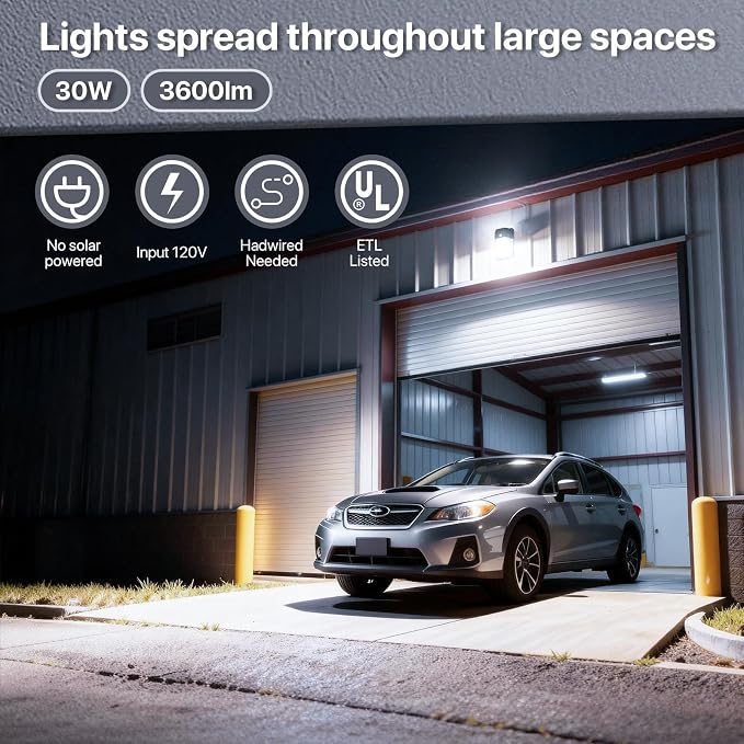 HYPERLITE LED Wall Pack 30W: 3600lm 5000K Daylight 120Vac LED Porch Lights - Image 4